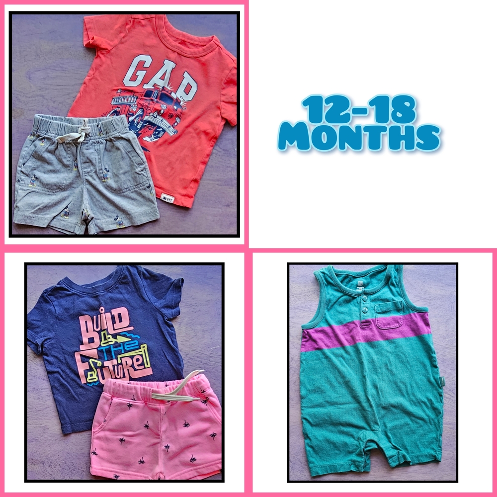 Baby Boy Gap & Old Navy Lot - Sz 12-18 months - Shorts & T-Shirts